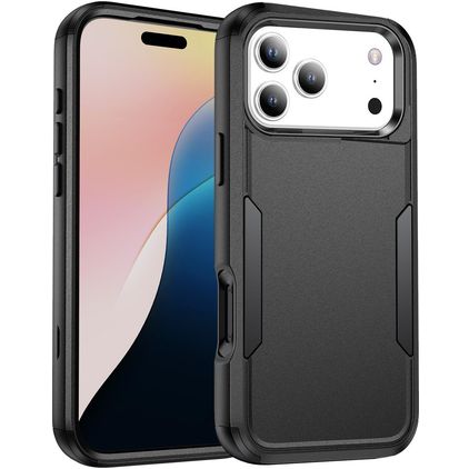 Mobigear Ultra Tough Coque iPhone 17 Pro Max Coque arrière Rigide Anti-Chocs - Noir