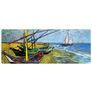 Mobigear Anti-Slip - Tapis de souris - 40 x 90 CM - Fishing Boats on the Beach