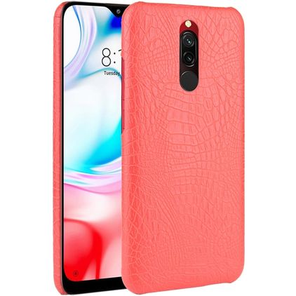Mobigear Croco Coque Xiaomi Redmi 8 Coque arrière Rigide - Rouge