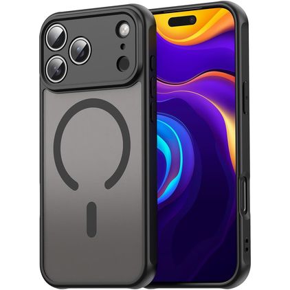 Mobigear Shockproof Coque iPhone 18 Pro MagSafe Coque arrière Rigide - Noir