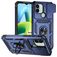 Mobigear Armor Ring Cam Slide Xiaomi Redmi A1 4G Plastique rigide Coque arrière Antichoc avec bague de maintien et cache caméra coulissant - Bleu