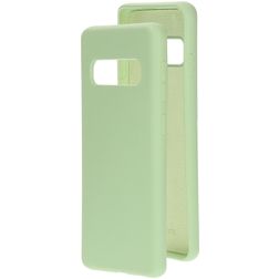 Mobiparts Coque Samsung Galaxy S10 Coque arrière en Silicone - Pistache Green