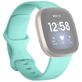 Mobigear Sport Dual Bracelet Silicone Fitbit Versa 3 Fermeture à clou et passant - Turquoise