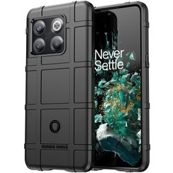 Mobigear Rugged Shield Coque OnePlus 10T Coque arrière en TPU Souple Anti-Chocs - Noir