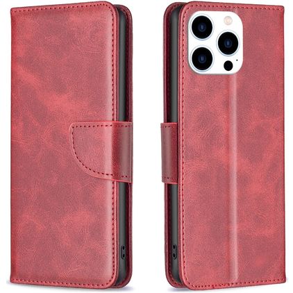 Mobigear Excellent Housse iPhone 16 Pro Etui Porte-Monnaie - Rouge