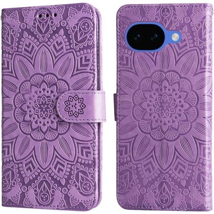 Mobigear Sunflower Housse Google Pixel 10a Etui Porte-Monnaie - Violet