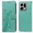 Mobigear Flowers OPPO Find X9 Étui Portefeuille - Vert