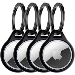ITSkins AirCover Coque Apple AirTag Porte-clés en en TPU Souple - Noir