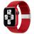 Mobigear Braided Bracelet Nylon pour Apple Watch Fermeture à pince - 42/41/40/38 mm - Rouge