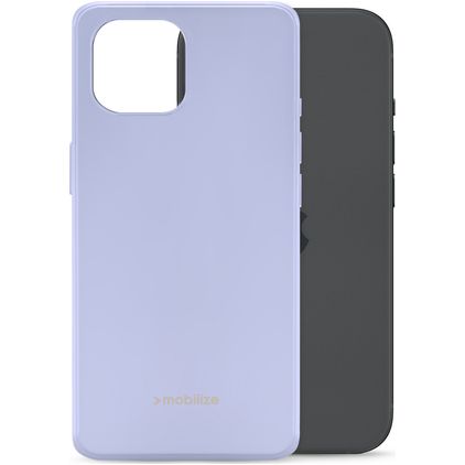 Mobilize Rubber Gelly Coque iPhone 15 Coque arrière en TPU Souple - Pastel Purple