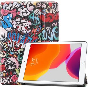 Mobigear Tri-Fold Coque iPad 9 (2021) Etui - Graffiti