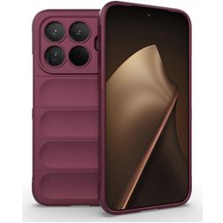 Mobigear Bumpy Coque Xiaomi 15T Pro Coque arrière en TPU Souple - Wine Red