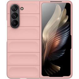Mobigear Bumpy Coque Samsung Galaxy Z Fold 5 Coque arrière en TPU Souple - Rose