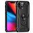 Mobigear Armor Ring Coque iPhone 13 Coque arrière Rigide Anti-Chocs avec Anneau-Support - Noir