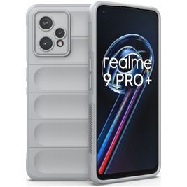 Mobigear Bumpy Coque Realme 9 Pro Plus Coque arrière en TPU Souple - Gris