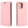 Mobigear Retro Slim iPhone 12 Étui Portefeuille - Rose