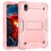 Mobigear ShieldStand Coque iPad Mini 6 (2021) Coque arrière en Plastique rigide,Silicone + Porte-crayon + Support Amovible - Rose