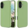 Mobigear Rubber Touch Coque iPhone 16 Coque arrière en Silicone - Vert