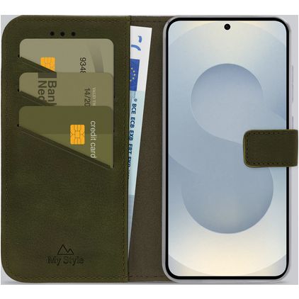 My Style Flex Wallet Housse Samsung Galaxy S25 Edge Etui Porte-Monnaie - Forest Green