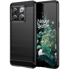 Mobigear Brushed Slim Coque OnePlus 10T Coque arrière en TPU Souple - Noir