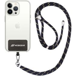 Mobigear Lanyard - Cordon de téléphone universel ajustable en Nylon - Noir / Or