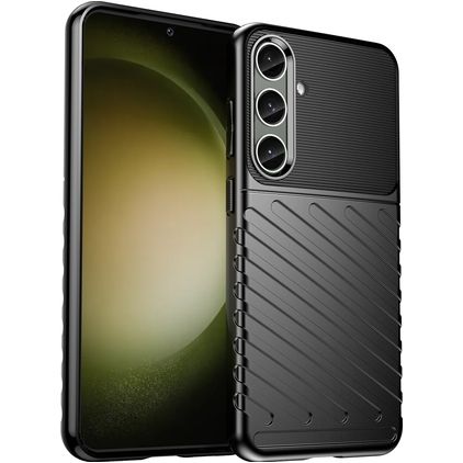 Mobigear Groove Samsung Galaxy S24 Plus TPU souple Coque arrière - Noir