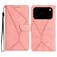 Mobigear Stitch Housse iPhone 17 Pro Max Etui Porte-Monnaie - Rose