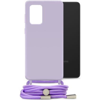 Mobilize Lanyard Gelly Samsung Galaxy A33 Coque avec cordon en TPU Souple - Pastel Purple