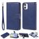 Mobigear Wallet Housse iPhone 12 Mini Etui avec Coque Détachable Porte-Monnaie - Bleu