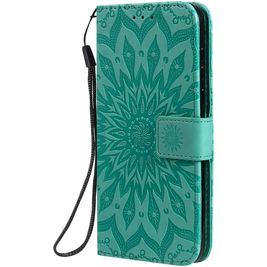 Mobigear Sunflower Housse Motorola Moto G8 Plus Etui Porte-Monnaie - Turquoise