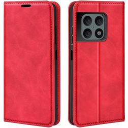Mobigear Retro Slim OnePlus 10 Pro Étui Portefeuille - Rouge