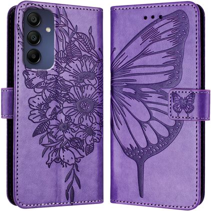 Mobigear Butterfly Housse Samsung Galaxy A16 Etui Porte-Monnaie - Violet