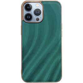 Mobigear Wavy Coque iPhone 14 Pro Coque arrière Rigide - Vert