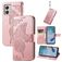 Mobigear Butterfly Housse Motorola Moto E13 Etui Porte-Monnaie - Rose doré