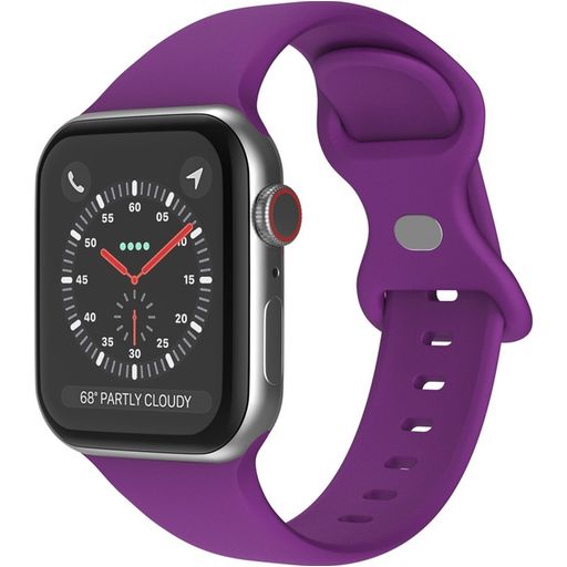 Mobigear Sport Dual Bracelet Silicone Apple Watch Fermeture à clou et passant - 49/46/45/44 mm - Lilas