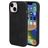 Mobiparts Classic Coque iPhone 14 MagSafe Coque arrière en TPU,Similicuir - Graphite Black