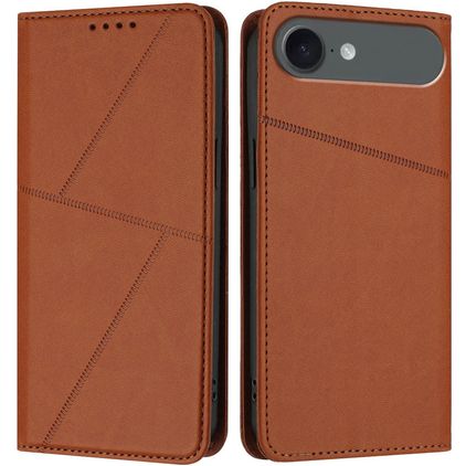 Mobigear Frosted Flip Housse iPhone Air Etui Porte-Monnaie - Marron