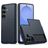 Mobigear Card Samsung Galaxy S26 Plastique rigide Coque arrière Antichoc avec porte-cartes - Bleu
