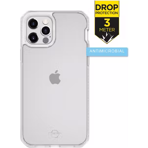 ITSkins HybridFrost Coque Transparente iPhone 12 Pro Max Coque arrière Rigide Anti-Chocs - Transparent
