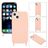 Mobigear Lanyard iPhone 14 Coque avec cordon en Silicone - Rose