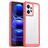 Mobigear Crystal Coque Xiaomi Redmi Note 12 Coque arrière Rigide - Transparent / Rouge