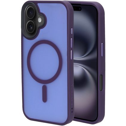 Mobiparts Hardcover Coque iPhone 16 MagSafe Coque arrière Rigide - Satin Purple