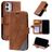 Mobigear Rhombus iPhone 12 Mini Étui Portefeuille - Marron