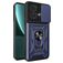 Mobigear Armor Ring Cam Slide Coque Motorola Edge 40 Neo Coque arrière Rigide Anti-Chocs avec Anneau-Support et Protecteur Lentilles - Bleu