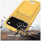 Mobigear Lanyard Card iPhone 17 Pro Coque avec cordon en Silicone et Porte-Cartes - Jaune