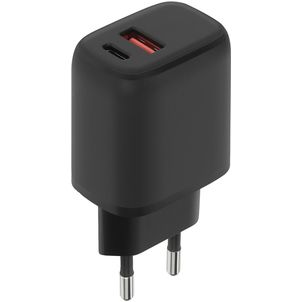 Mobiparts - Double USB / USB-C Chargeur Power Delivery 20W - Noir