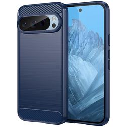 Mobigear Brushed Slim Coque Google Pixel 9 Pro Coque arrière en TPU Souple - Bleu