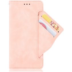 Mobigear Slide Wallet Housse Motorola One Hyper Etui Porte-Monnaie - Rose