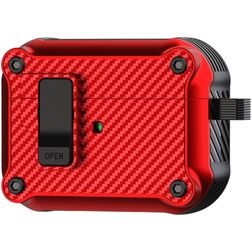 Mobigear Racing Clip Coque Apple AirPods Pro 1 Coque Rigide - Rouge
