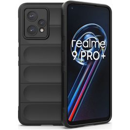 Mobigear Bumpy Coque Realme 9 Pro Plus Coque arrière en TPU Souple - Noir
